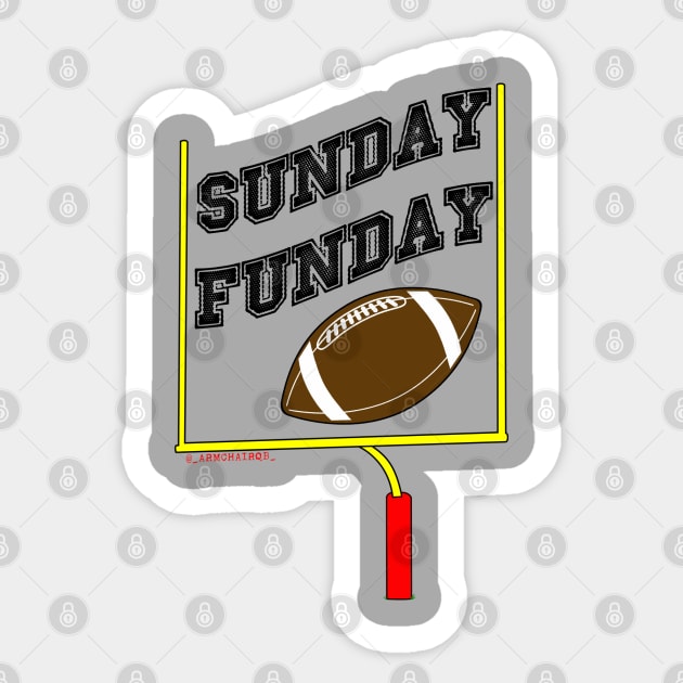 Sunday Funday Football Sticker by ArmChairQBGraphics